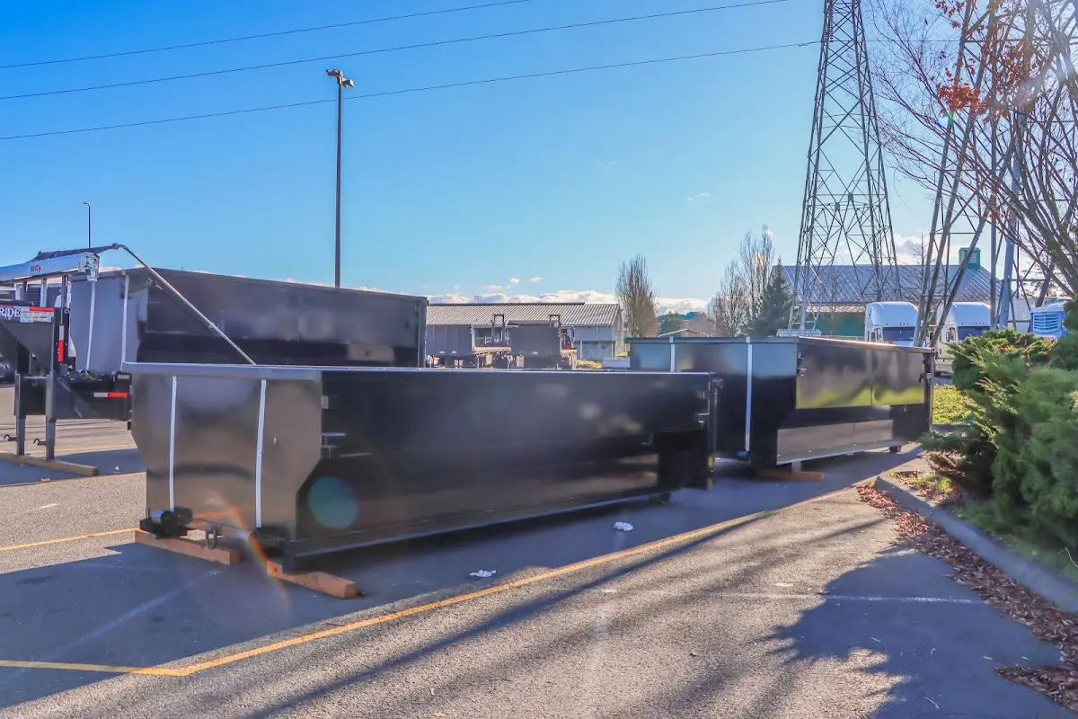 Roll-off dumpster ready for waste disposal at job site for 30 Yard Dumpster Rental in Kendall